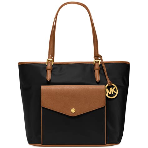 michael kors large tote purse|michael kors black nylon tote.